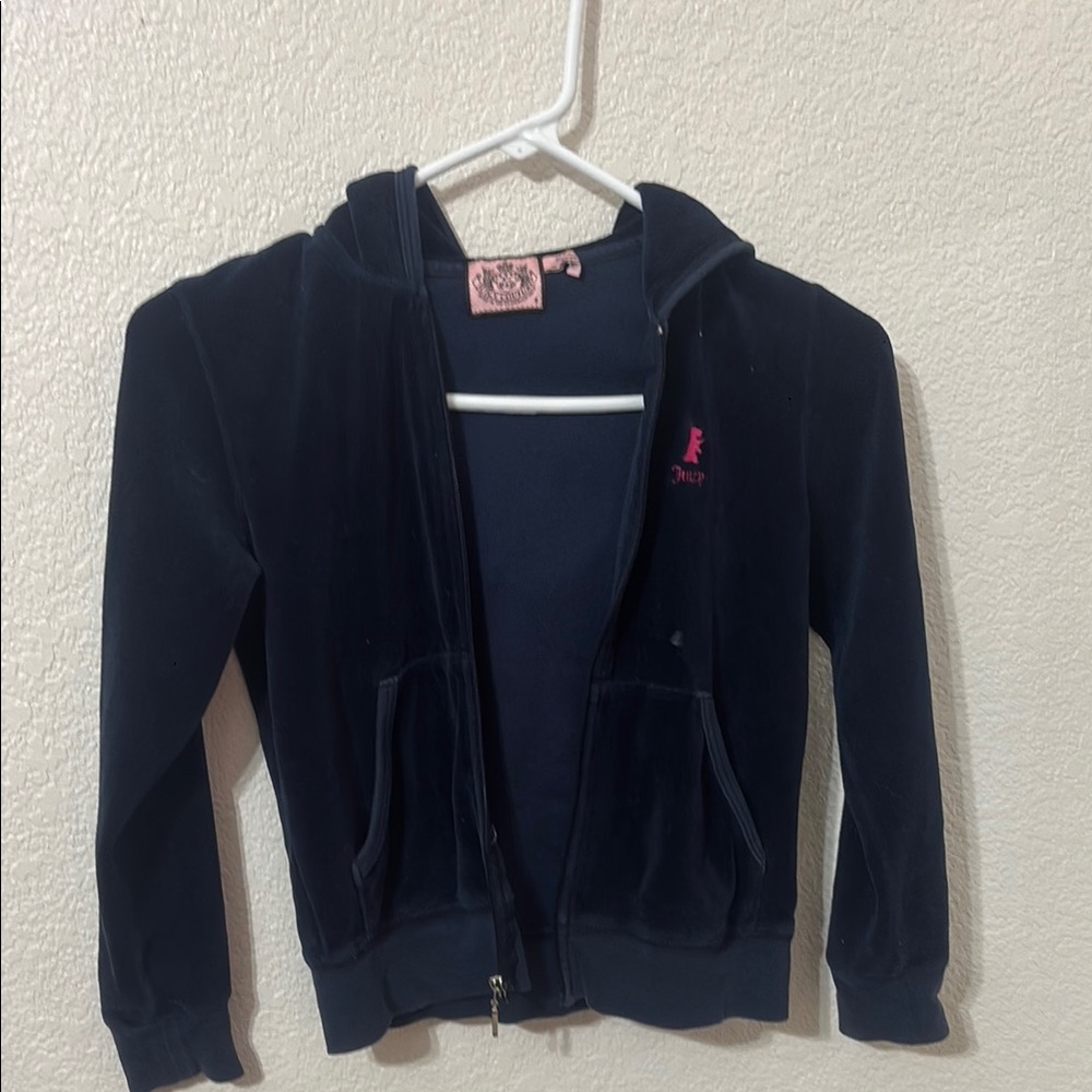 Juicy Couture Blue Velvet Sweatshirt Classic Hoodie